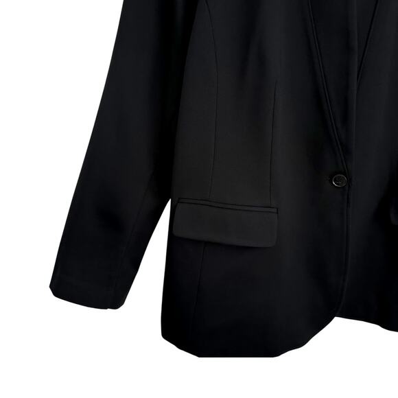 Lane Bryant Women's The Bryant Blazer Size 24 Black Ponte Knit Plus Size Career - Picture 5 of 8